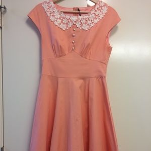 Cute Blush Pink Retro 1940's Style Dress